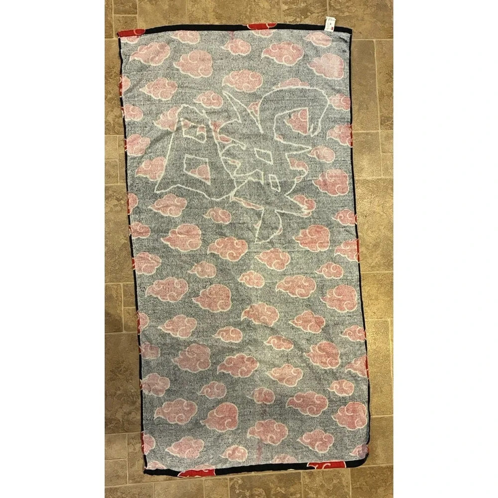 Naruto‎ Shippuden Akatsuki red cloud anime towel Y2K